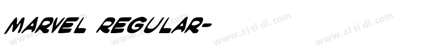 Marvel Regular字体转换